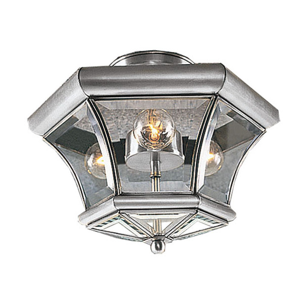 Livex Lighting 3 Light Brushed Nickel Ceiling Mount - 4083-91