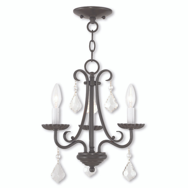 Livex Lighting 3 Light English Bronze Mini Chandelier - 40873-92