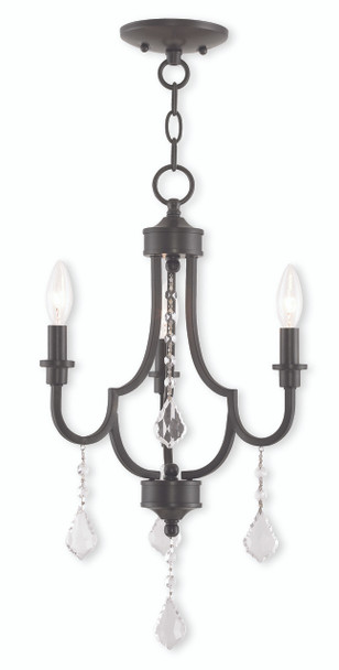 Livex Lighting 3 Light English Bronze Mini Chandelier - 40883-92