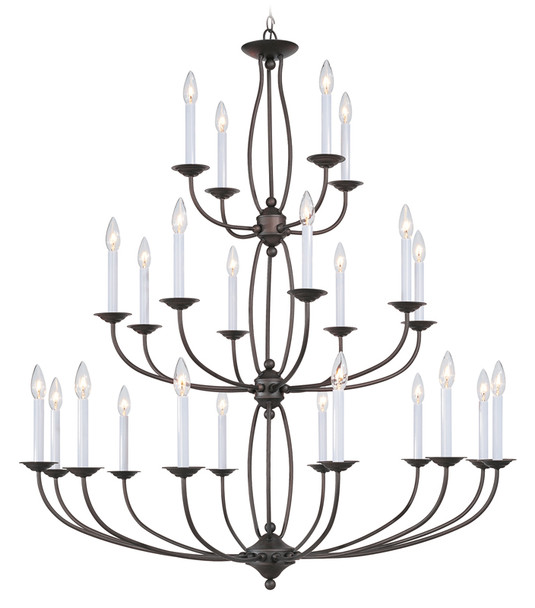 Livex Lighting 24 Light Bronze Chandelier - 4180-07