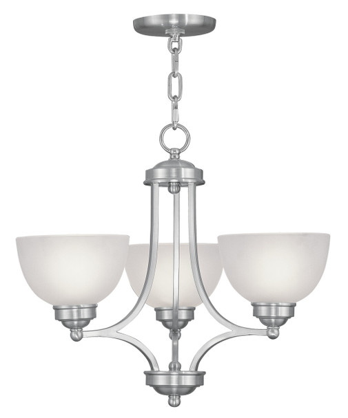 Livex Lighting 3 Light Brushed Nickel Chandelier - 4213-91