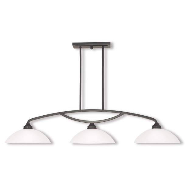 Livex Lighting 3 Light English Bronze Linear Chandelier - 4224-92