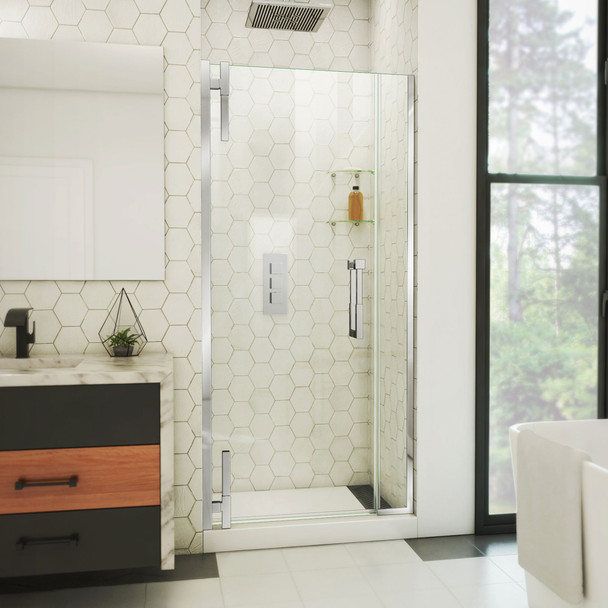 Dreamline Ascend 34-35 In. W X 72 In. H Frameless Pivot Shower Door - SDAD34W720