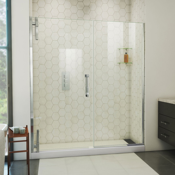 Dreamline Ascend 62-63 In. W X 72 In. H Frameless Pivot Shower Door - SDAD62W720