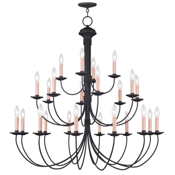 Livex Lighting 24 Light Black Chandelier - 4537-04