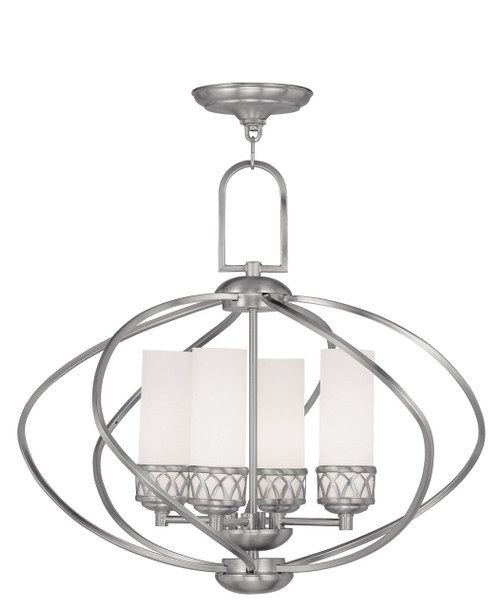 Livex Lighting 4 Light Brushed Nickel Chandelier - 4724-91