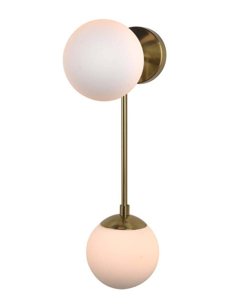 Nova of California Duo 22" Sconce In Brushed Brass With On/off Switch