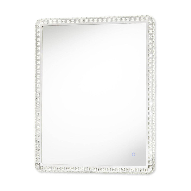 Nova of California Marilyn 40" Illuminated Rectangular Mirror In Chrome With Touch Dimmer