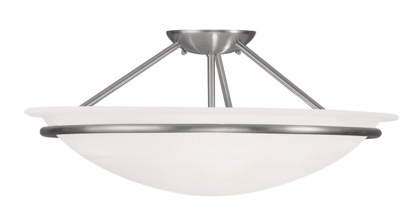 Livex Lighting 3 Light Brushed Nickel Ceiling Mount - 4825-91