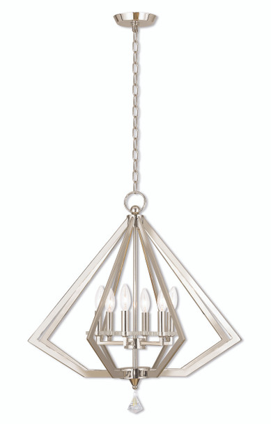 Livex Lighting 6 Light Polished Nickel Chandelier - 50666-35