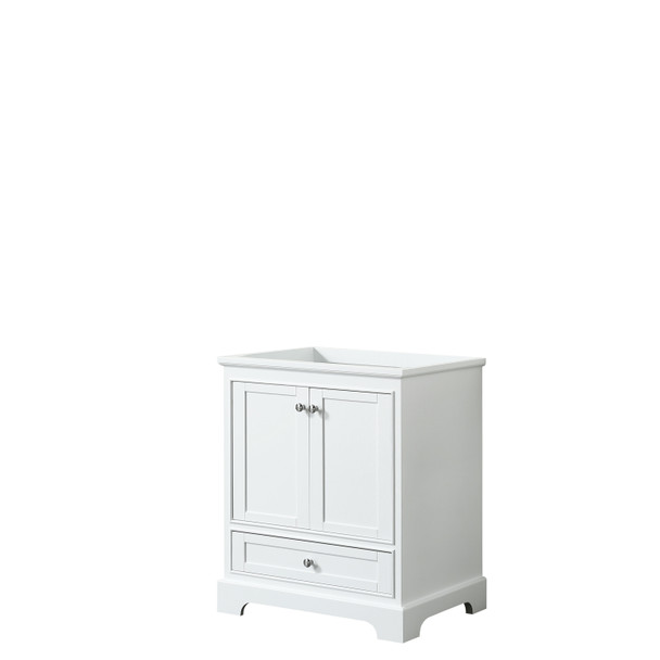 Deborah 30 Inch Single Bathroom Vanity In White, No Countertop, No Sink, And No Mirror