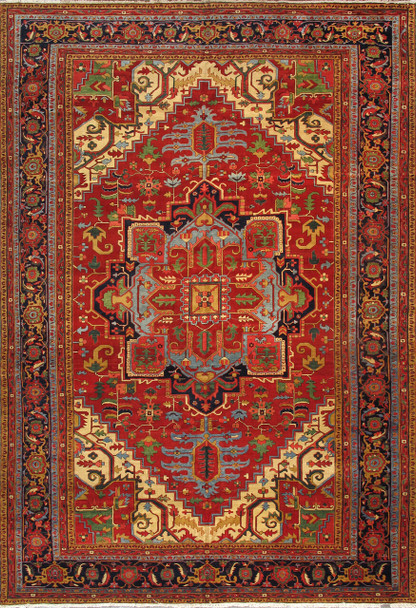 Pasargad Home 032023  Red Area Rug - 12' 5" X 18' 4" Rectangular