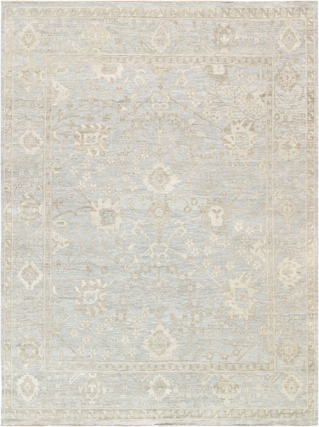 Pasargad Home PAJ-214F Oushak Hand-knotted L. Blue Area Rug