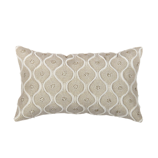 Pasargad Home PCC-7375 Naples Beige Pillow - 14" X 24" Rectangular