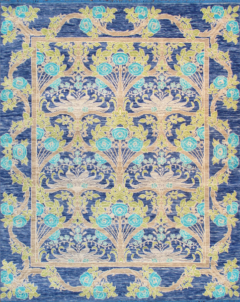 Pasargad Home PRE-13 Oushak Fine Blue Area Rug