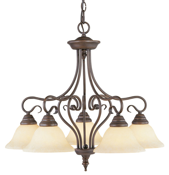 Livex Lighting 5 Light Imperial Bronze Chandelier - 6135-58