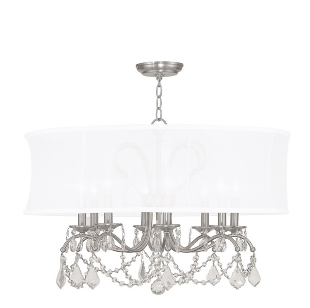 Livex Lighting 8 Light Brushed Nickel Chandelier - 6308-91
