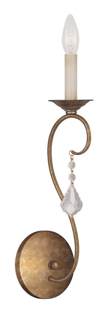 Livex Lighting 1 Light Antique Gold Leaf Wall Sconce - 6421-48