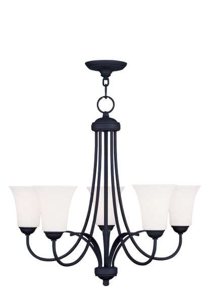 Livex Lighting 5 Light Black Chandelier - 6475-04