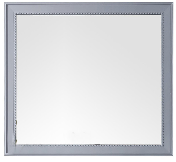 Bristol 44" Rectangular Mirror, Silver Gray