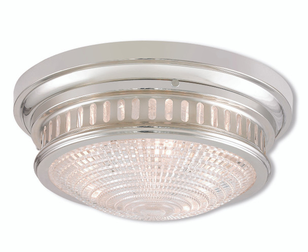 Livex Lighting 3 Light Polished Nickel Ceiling Mount - 73053-35