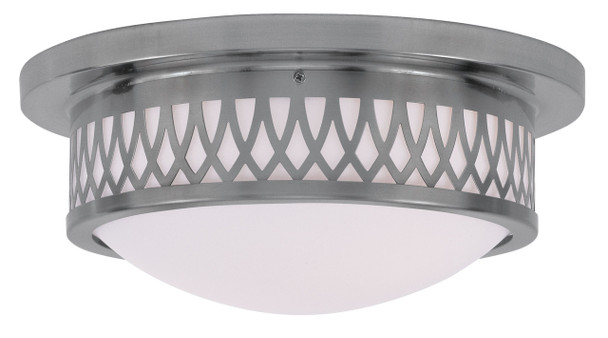 Livex Lighting 2 Light Brushed Nickel Ceiling Mount - 7352-91