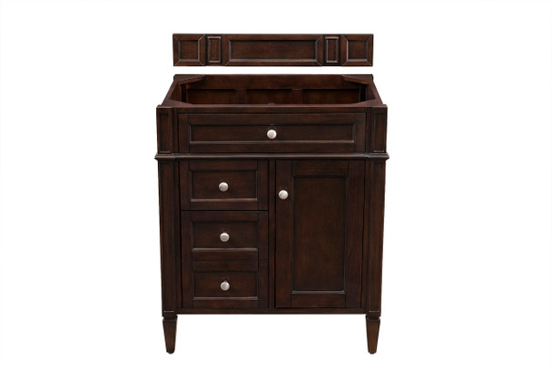 Brittany 30" Single Vanity, Burnished Mahogany