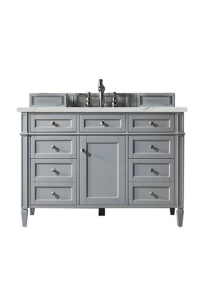Brittany 48" Urban Gray Single Vanity W/ 3 Cm Ethereal Noctis Quartz Top