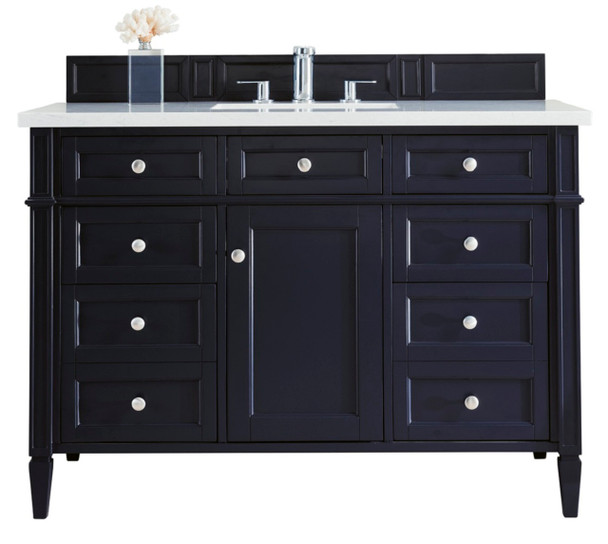 Brittany 48" Victory Blue Single Vanity W/ 3 Cm Eternal Jasmine Pearl Quartz Top
