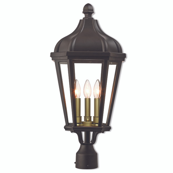 Livex Lighting 3 Lt Bz Outdoor Post Top Lantern - 76194-07