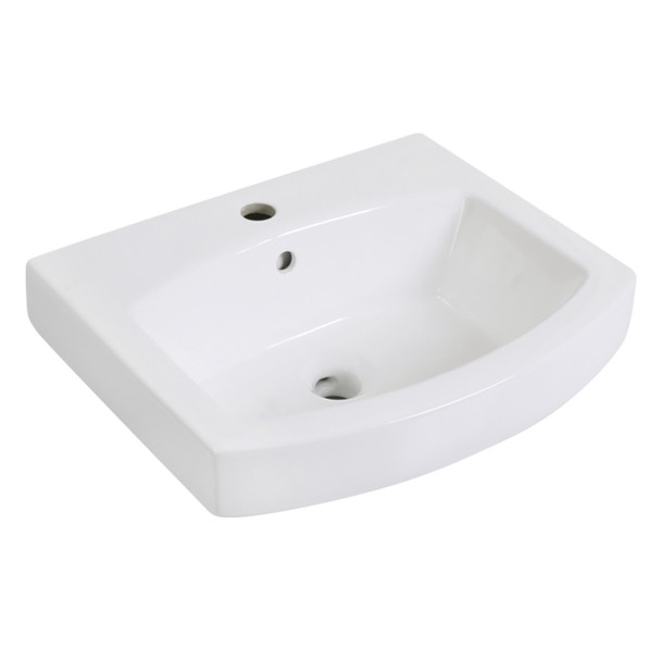 Fauceture EV2017 Inflection 20" Ceramic Bathroom Sink, White