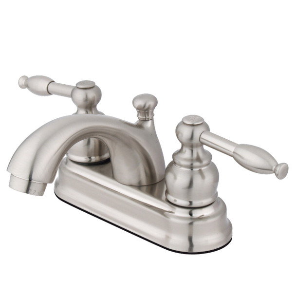 Kingston Brass KB2608KL 4 in. Centerset Bathroom Faucet, Brushed Nickel