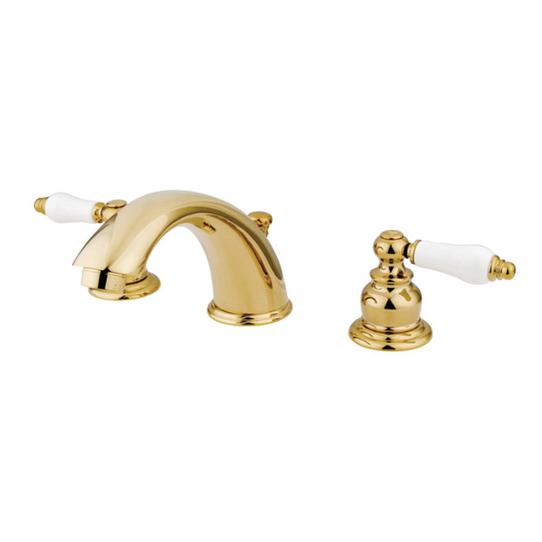 Kingston Brass KB972B Victorian Widespread Bathroom Faucet, Polished Brass