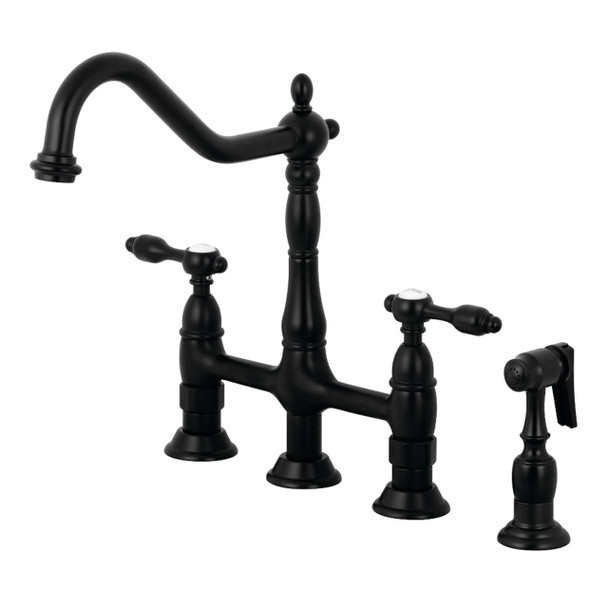 Kingston Brass Tudor Bridge Kitchen Faucets KS127XTALBS-P