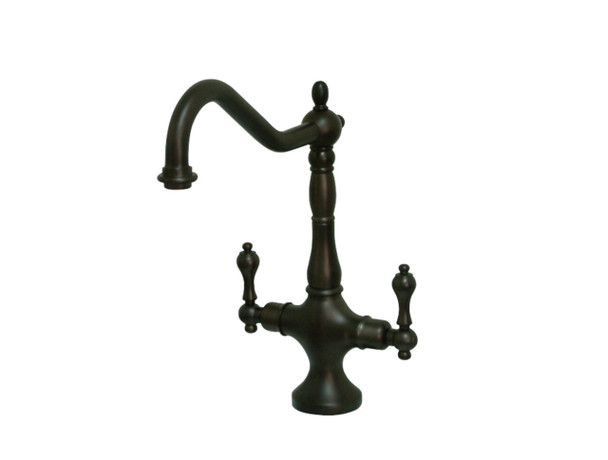 Kingston Brass KS1775ALLS Heritage Single Hole Kitchen Faucet, Oil Rubbed Bronze