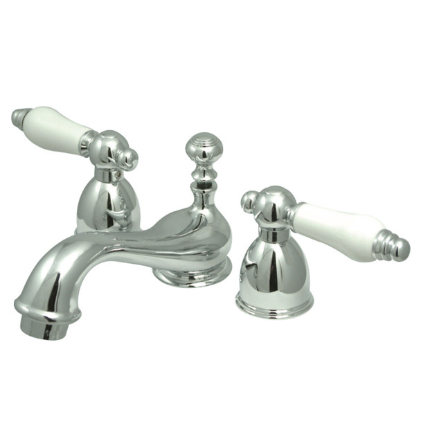 Kingston Brass KS3951PL Restoration Mini-Widespread Bathroom Faucet, Polished Chrome