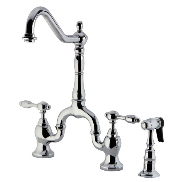 Kingston Brass Tudor Bridge Kitchen Faucets KS775XTALBS-P