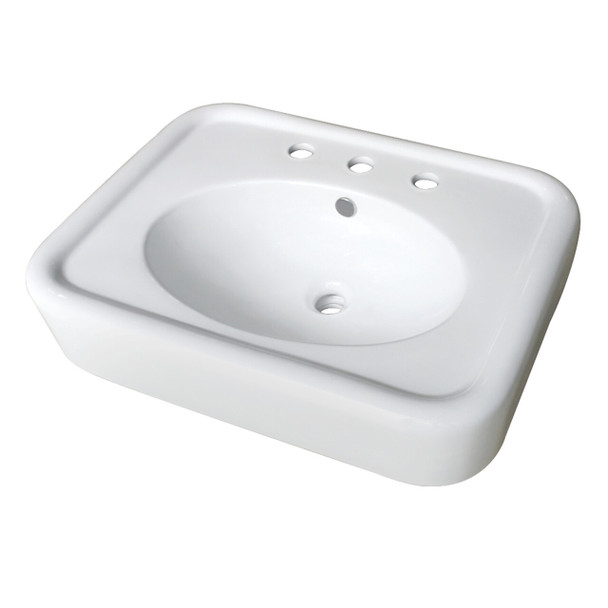 Kingston Brass VPB2268B Robert 26-Inch Ceramic Console Sink Top, White