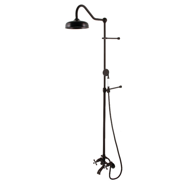 Kingston Brass CCK2665 Vintage Clawfoot Tub Faucet Package with Shower Combo, Oil Rubbed Bronze