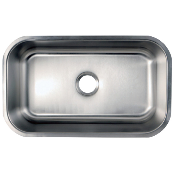 Gourmetier GKUS3018 Undermount Single Bowl Kitchen Sink, Brushed