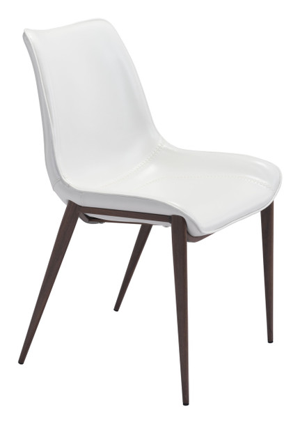 Magnus Dining Chair (set Of 2) White & Walnut