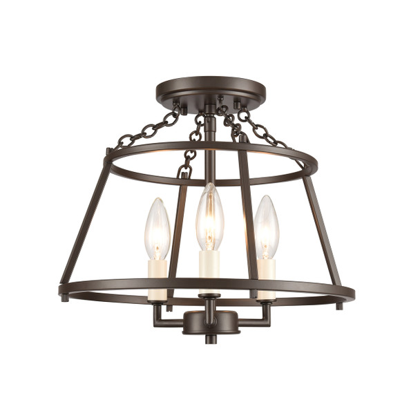 Elk Home Joanie 3-Light Semi Flush Mount - EC89693/3