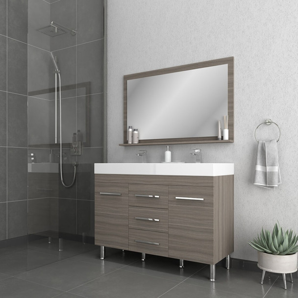 Ripley 48 Inch Gray Double Vanity With Sink