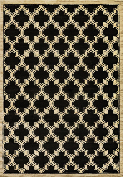 Dynamic Yazd Machine-made 2816 Black Area Rugs