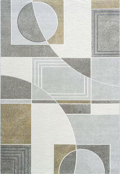 Dynamic Polaris Machine-made 46012 Ivory/grey/gold Area Rugs