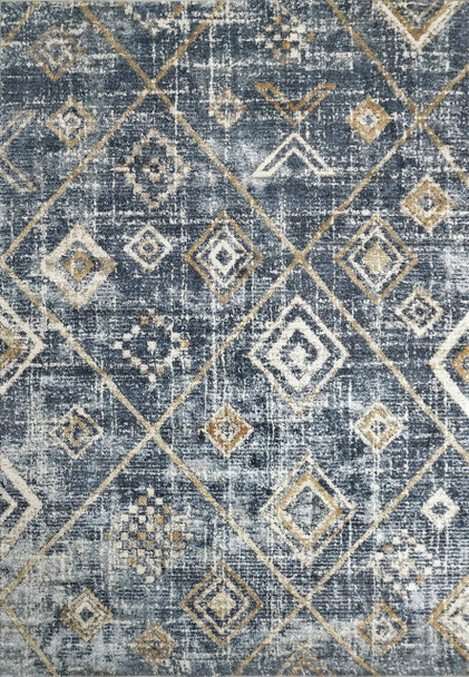 Dynamic Carlisle Machine-made 62014 Blue/ivory/gold Area Rugs