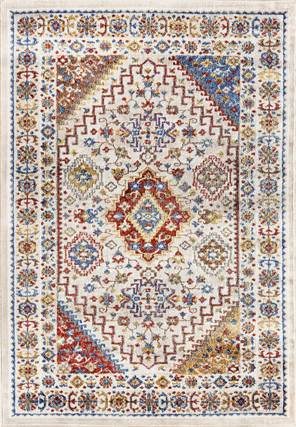 Dynamic Falcon Machine-made 6801 Ivory/grey/blue/red/gold Area Rugs