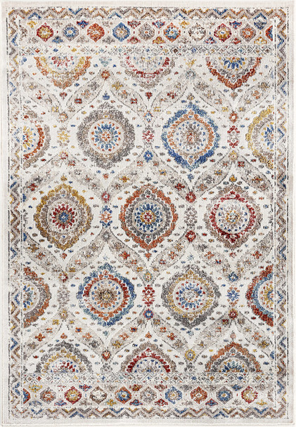 Dynamic Falcon Machine-made 6806 Ivory/grey/blue/red/gold Area Rugs