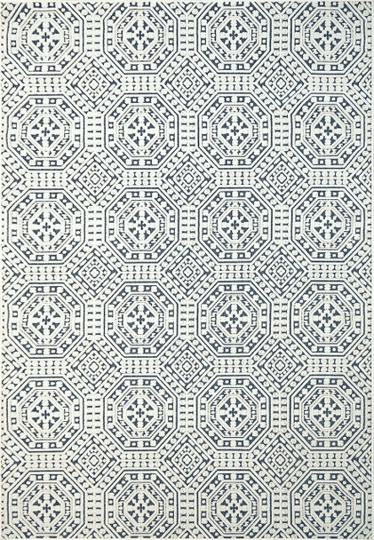 Dynamic Lotus Machine-made 8149 Ivory/denim Area Rugs