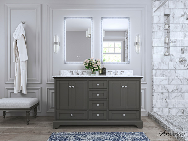 Audrey 60 In. Bath Vanity Set In Sapphire Gray